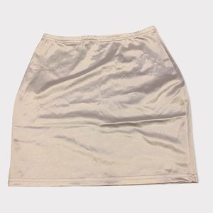 White Fitted Mini Skirt